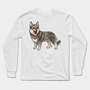 Dog - Swedish Valhund - Tailed Gray Long Sleeve T-Shirt